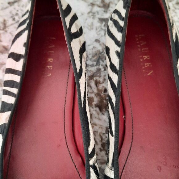 Ralph Lauren Zebra Stripe Ballet Shoes Size 10 - Picture 6 of 8